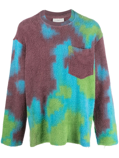 Shop Song For The Mute Abstract-pattern Print Jumper In Purple