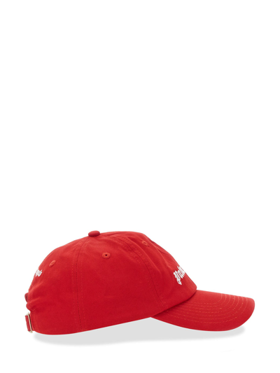 Shop Palm Angels Baseball Cap In Rosso