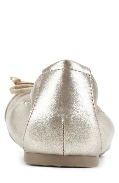 White Mountain Footwear Sunnyside Ii Ballet Flat In Ant Gold/ Multi