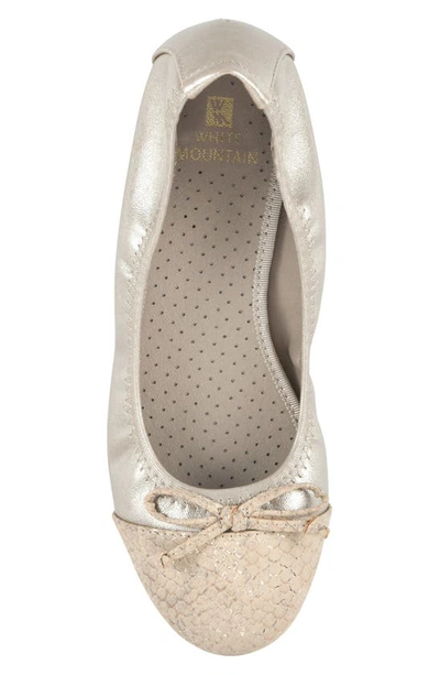 White Mountain Footwear Sunnyside Ii Ballet Flat In Ant Gold/ Multi