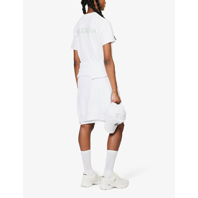 Shop Sporty And Rich Sporty & Rich Women's White Sage Rizzoli Logo-print Cotton-jersey T-shirt