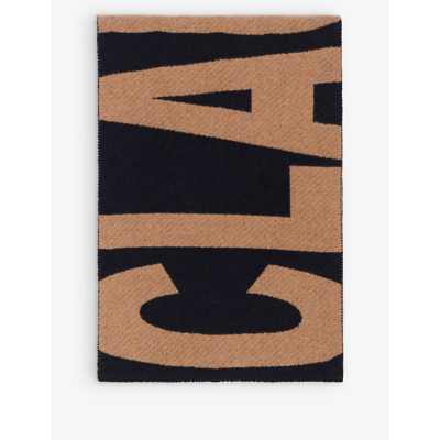 Shop Claudie Pierlot Women's Bleus Wool-blend Scarf