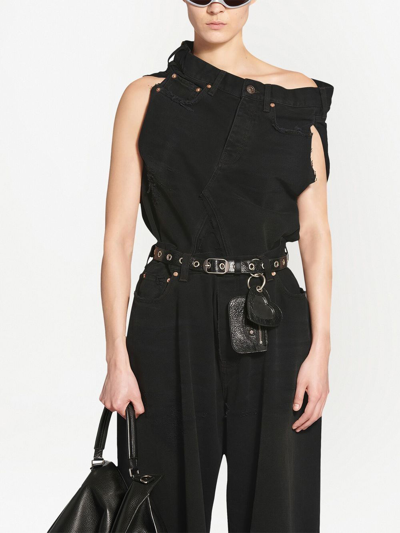 Shop Balenciaga Le Cagole Charm Belt In Black