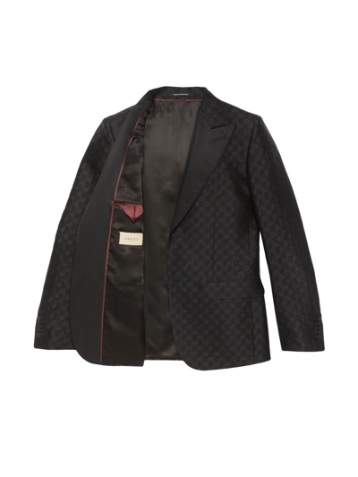 Shop Gucci Horsebit Single-breasted Jacket In Black