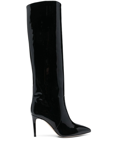 PARIS TEXAS 90MM HIGH-SHINE KNEE-LENGTH BOOTS 