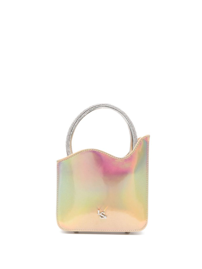 Shop Le Silla Ivy Iridescent Mini Bag In Nude