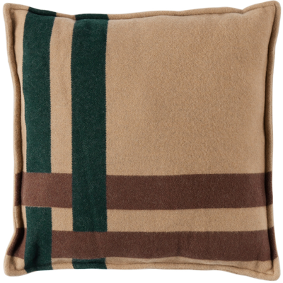 R+D.LAB TAN & GREEN RETE CUSHION 