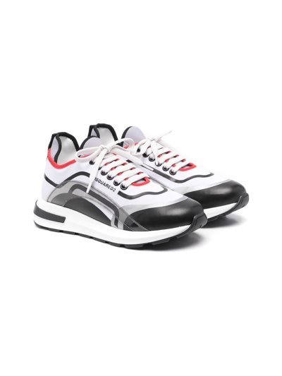 Dsquared2 Panelled Colour-block Trainers In White