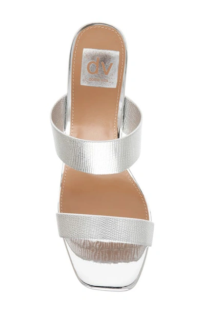 Shop Dolce Vita Selsta Mule Sandal In Silver Shimmer