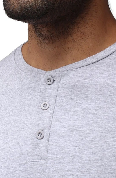 X-ray Long Sleeve Henley Shirt In Cloud Grey
