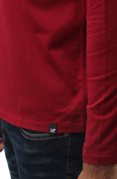 X-ray X Ray Long Sleeve Henley T-shirt In Burgundy