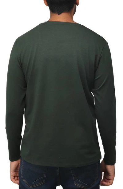 X-ray Crew Neck Long Sleeve T-shirt In Hunter