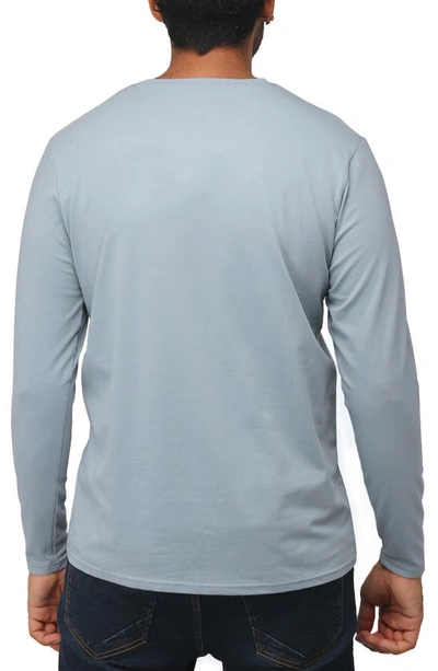 X-ray Crew Neck Long Sleeve T-shirt In Slate Blue