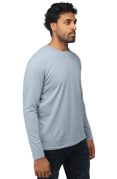 X-ray Crew Neck Long Sleeve T-shirt In Slate Blue