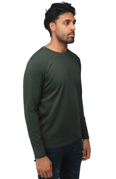 X-ray Crew Neck Long Sleeve T-shirt In Hunter