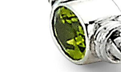 Samuel B. Sterling Silver Peridot Station Bangle In Green