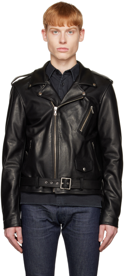 Shop John Elliott Black Moto Leather Jacket