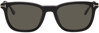 Shop Tom Ford Black Arnaud Sunglasses In 01d Shblksm
