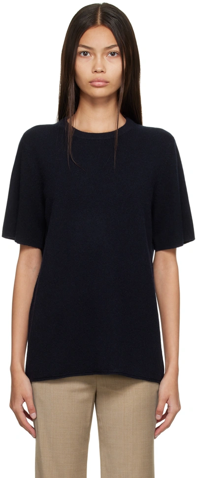 Shop Extreme Cashmere Navy N°64 T-shirt In 001 - Navy