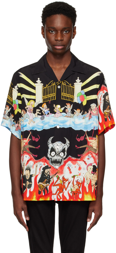 Wacko Maria Black Neckface Edition Graphic Shirt | ModeSens