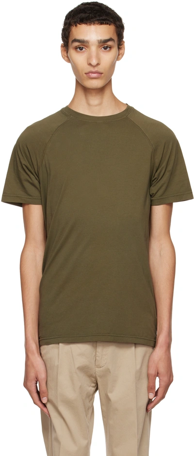 Shop Aspesi Green Vic T-shirt In 01237 - Militare / M
