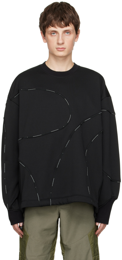 Shop Julius Black Piping Sweatshirt