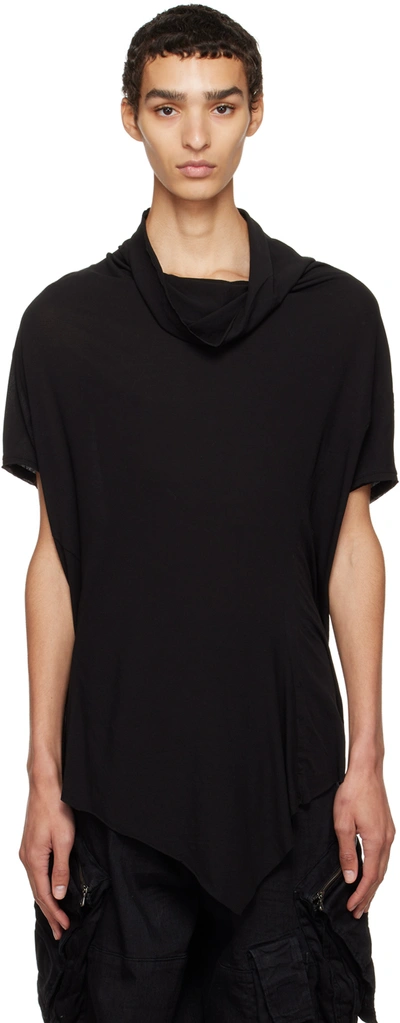 Shop Julius Ssense Exclusive Black Cowl Neck T-shirt