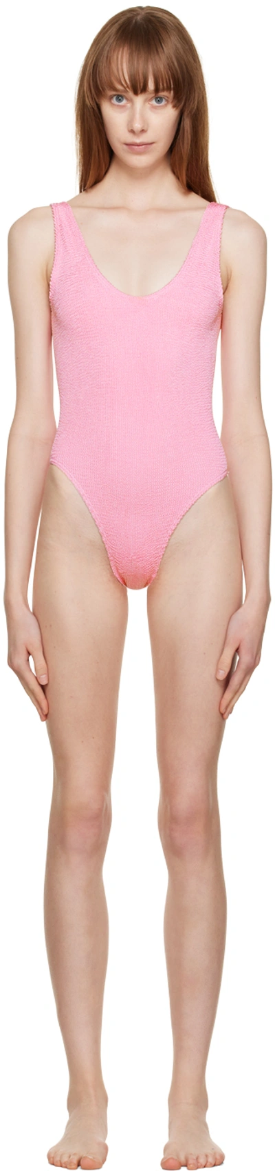 Shop Bondeye Pink Mara Swimsuit In Wild Rose Shimmer