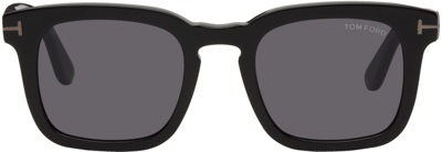 Shop Tom Ford Black Dax Sunglasses In 01a Sh Blk