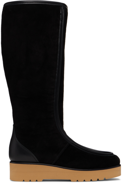 Shop Gabriela Hearst Black Shearling Tayna Boots In Blk Black
