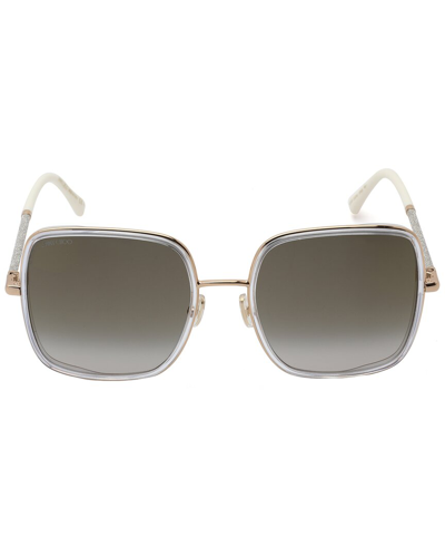 Shop Jimmy Choo Women's Jayla/s  57mm Sunglasses In Gold