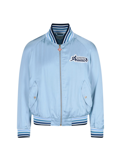 Shop Casablanca 'aiiiiir Souvenir' Jacket In Azzurro