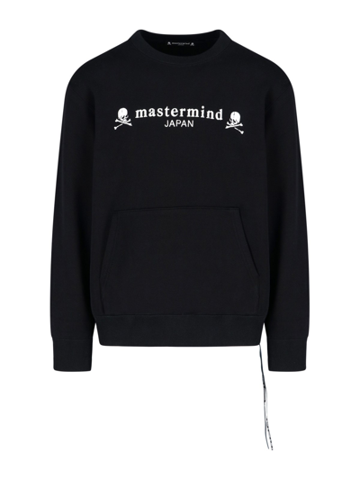 Shop Mastermind Japan Maxi Retro Print Crew Neck Sweatshirt In Nero