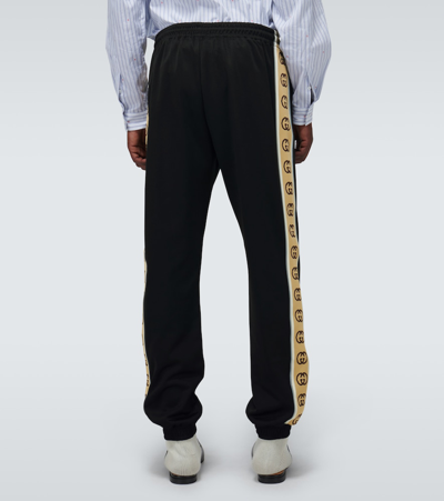 Shop Gucci Technical Jersey Sweatpants In Black