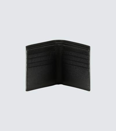 Saint Laurent Black Leather Bi-fold Wallet In Black