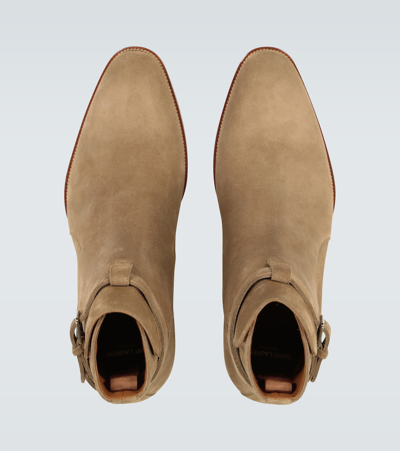 Saint Laurent Wyatt 30 Jodhpur Boots In Brown