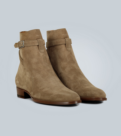 Saint Laurent Wyatt 30 Jodhpur Boots In Brown