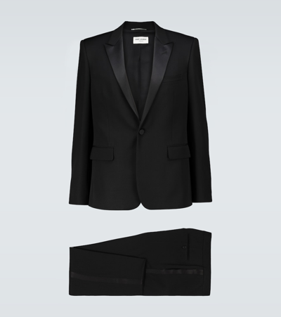 Shop Saint Laurent Single-breasted Suit In Black
