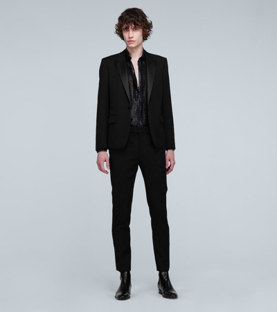 Shop Saint Laurent Single-breasted Suit In Black