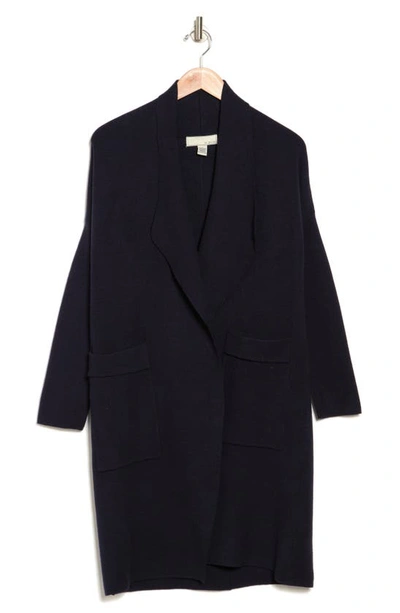 Shop By Design Andrea Open Front Long Cardigan In Navy Blazer