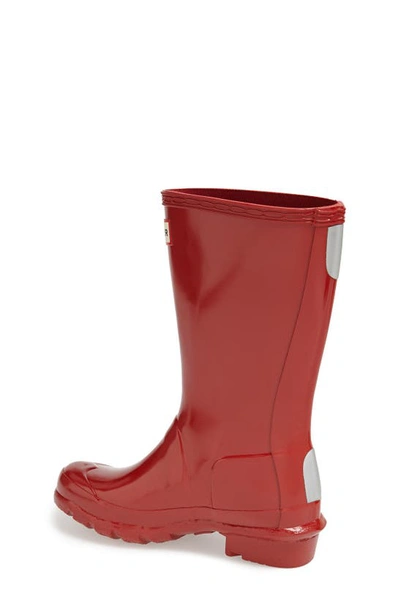 Hunter 'original Gloss' Rain Boot In Military Red