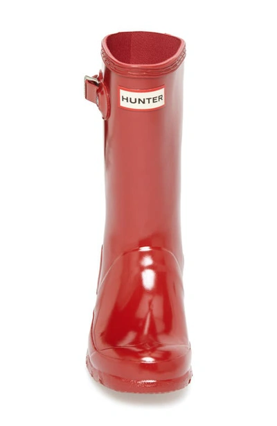 Hunter 'original Gloss' Rain Boot In Military Red