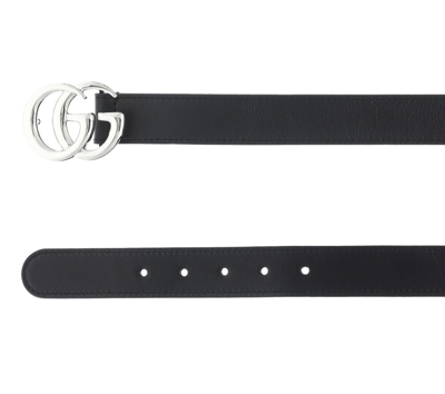 Shop Gucci Leather Belt In Black