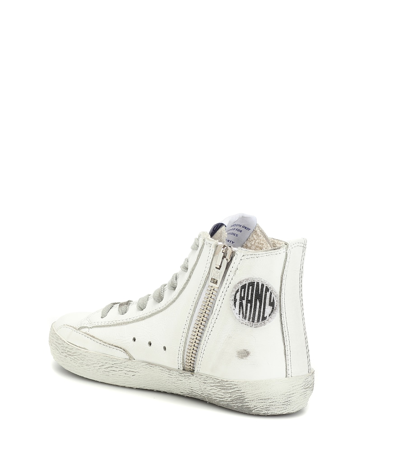 Shop Golden Goose Francy High-top Leather Sneakers In White