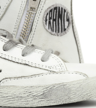 Shop Golden Goose Francy High-top Leather Sneakers In White