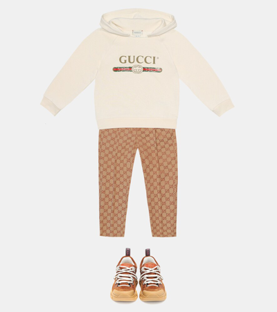 Gucci Logo Print Sweatshirt In White