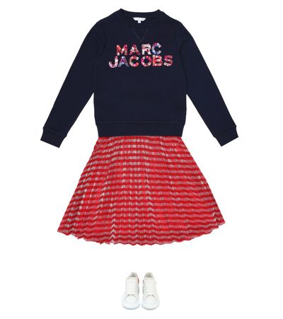 Shop Little Marc Jacobs Striped Skirt In Red