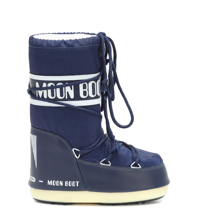 Moon Boot Nylon Classic Snow Boots In Blue