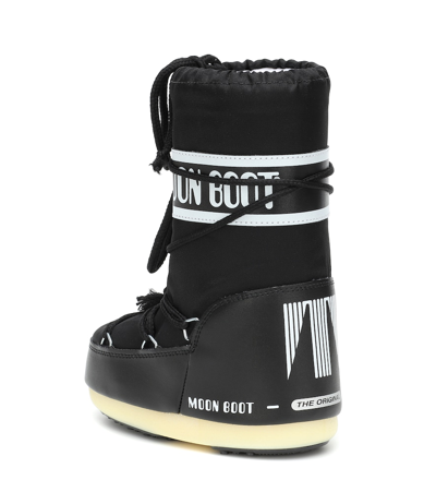 Moon Boot Lace Up Logo Snow Boots In Black
