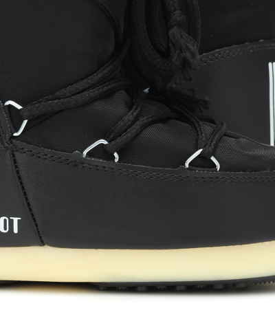 Moon Boot Lace Up Logo Snow Boots In Black